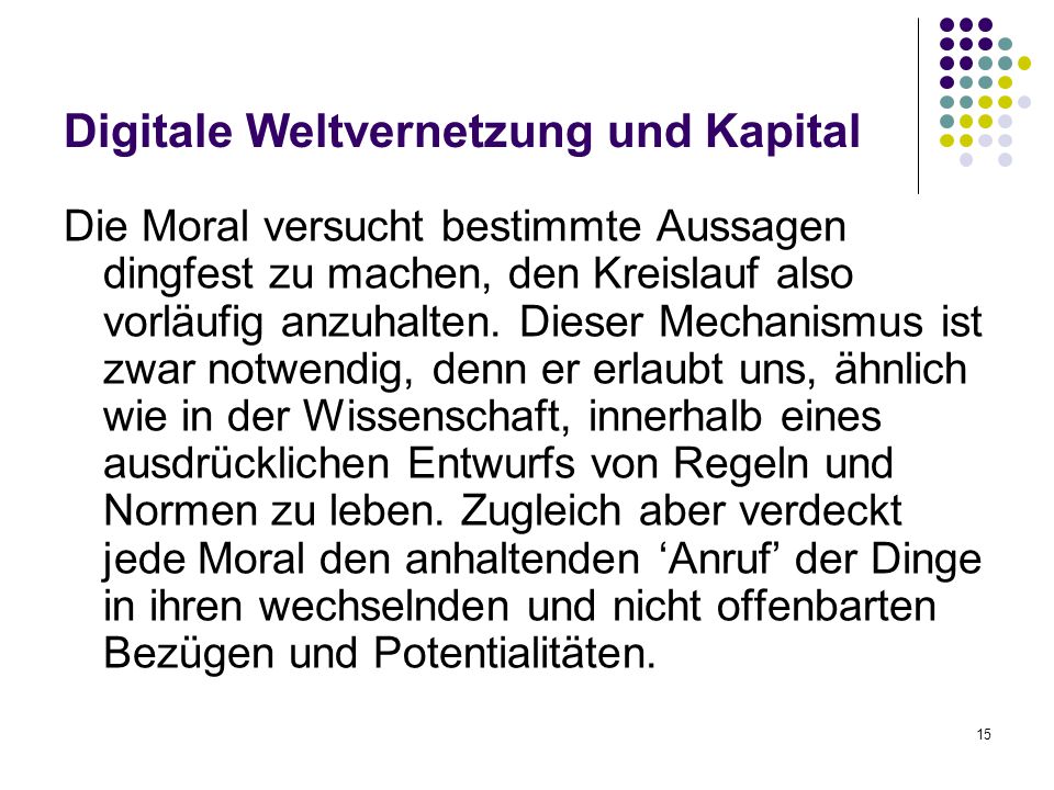 Digitale Weltvernetzung und Kapital
