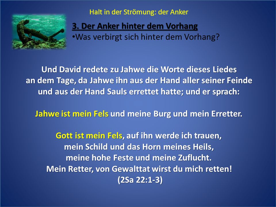 3. Der Anker hinter dem Vorhang Was verbirgt sich hinter dem Vorhang
