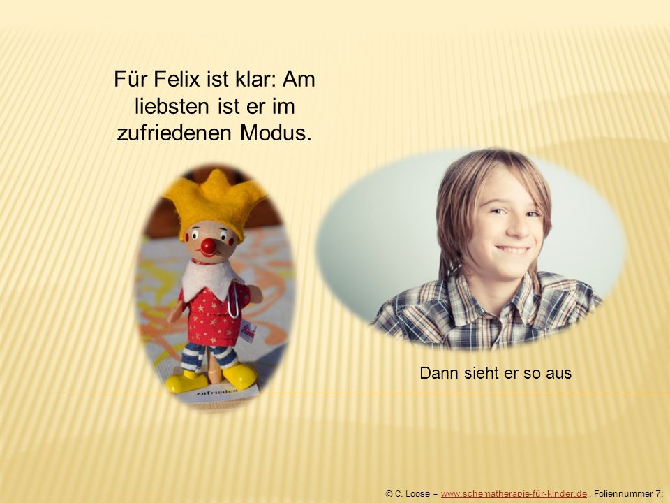 Für Felix ist klar: Am liebsten ist er im zufriedenen Modus.