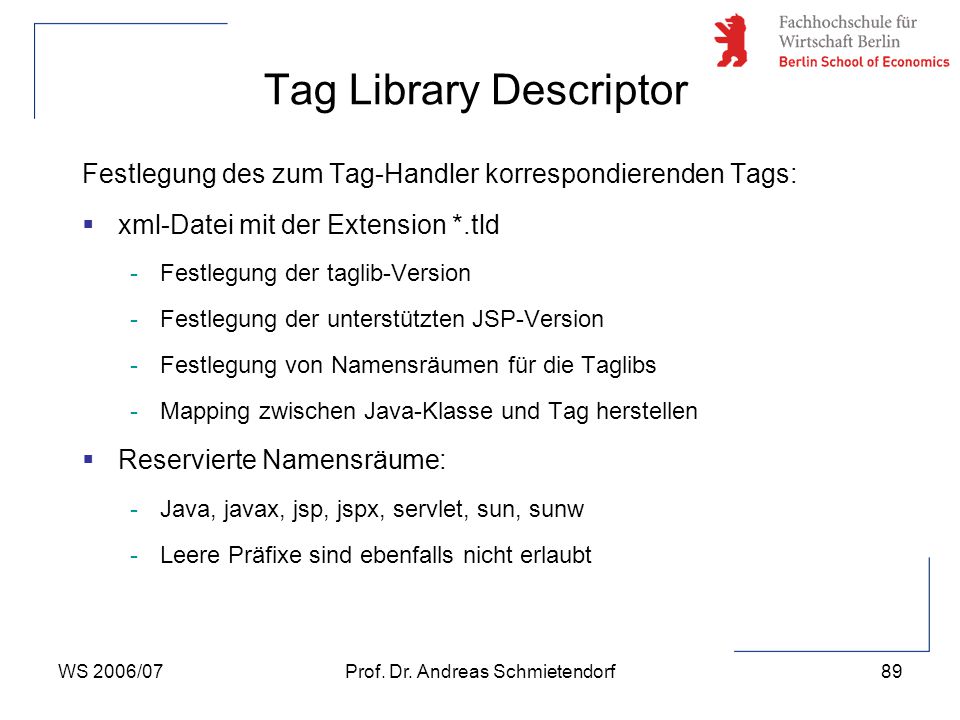 Tag Library Descriptor