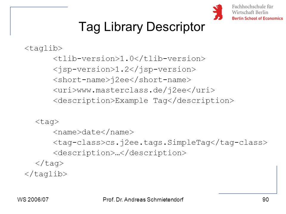 Tag Library Descriptor