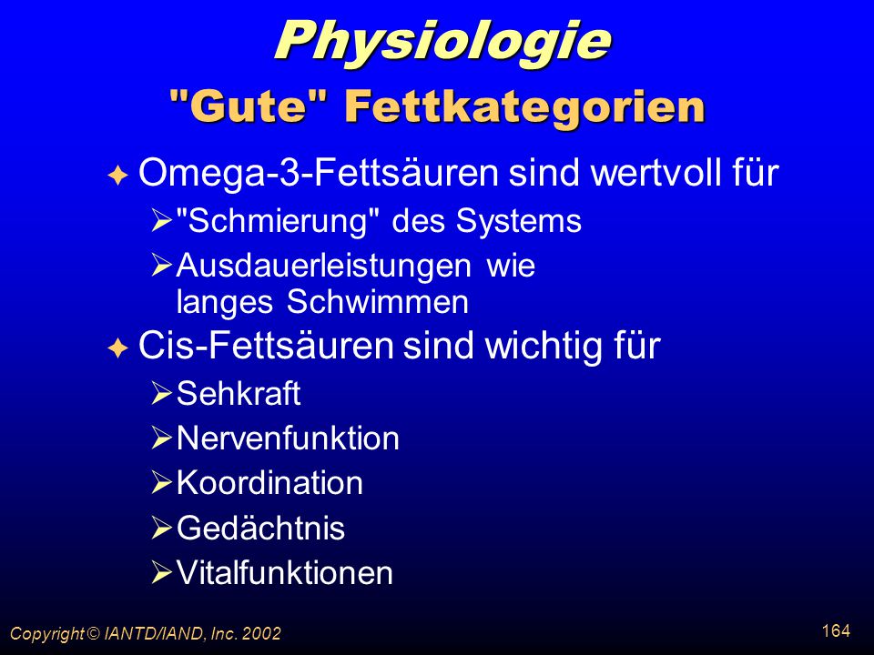 Physiologie Gute Fettkategorien Omega-3-Fettsäuren sind wertvoll für