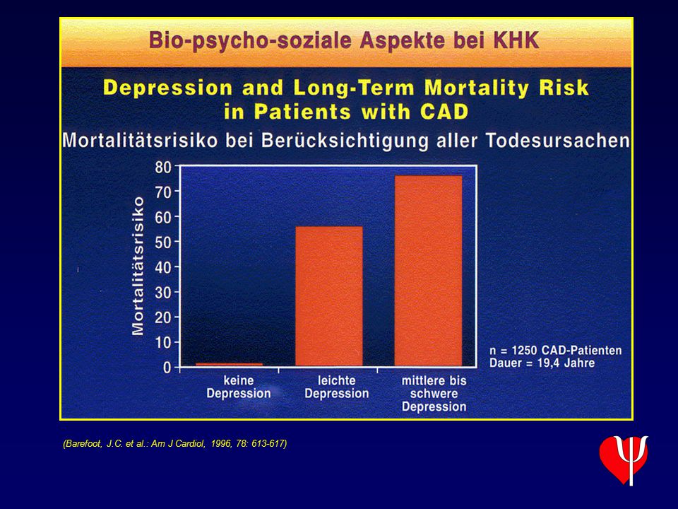 (Barefoot, J.C. et al.: Am J Cardiol, 1996, 78: )