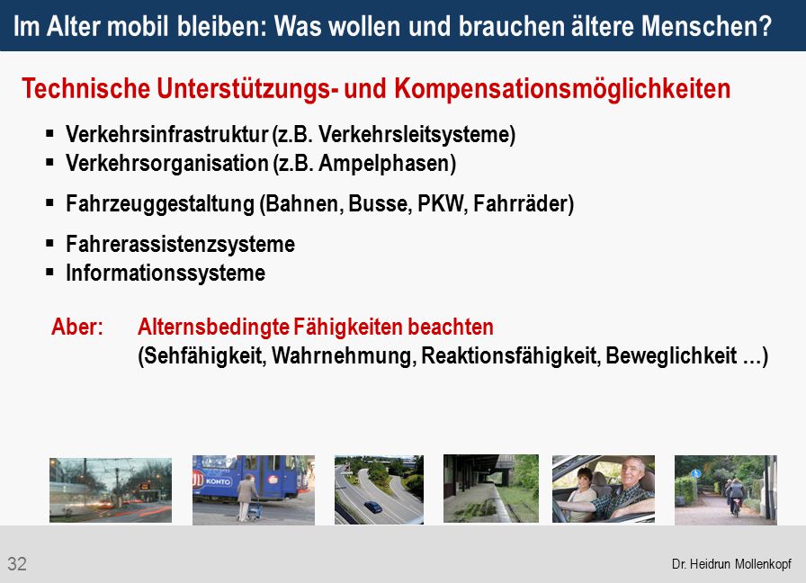 Im Alter mobil bleiben: Was wollen und brauchen ältere Menschen