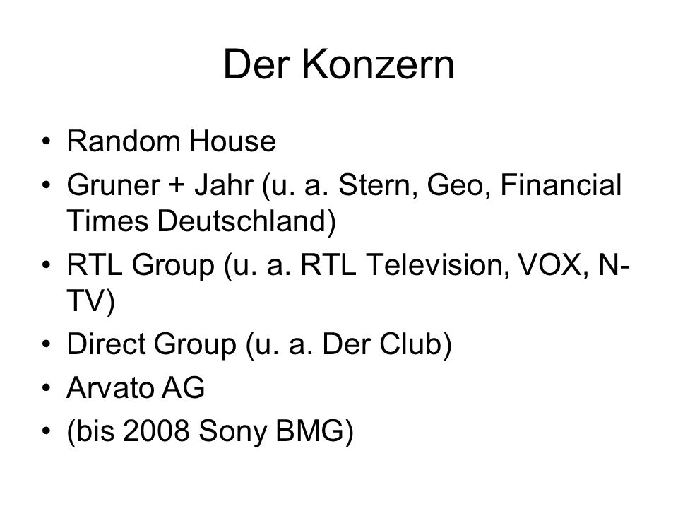 Der Konzern Random House