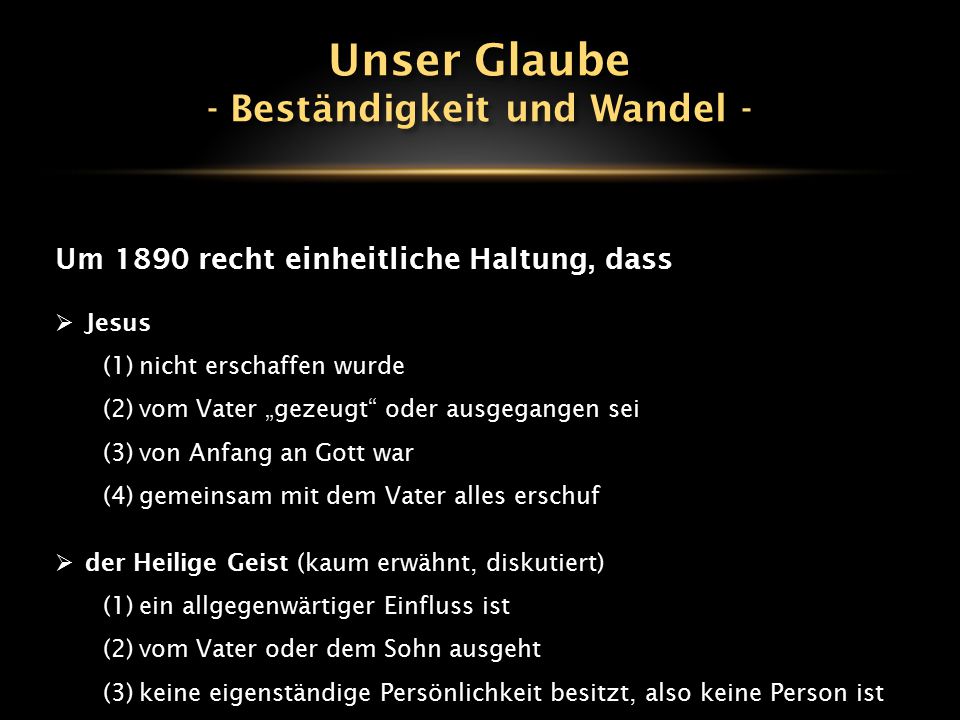 - Beständigkeit und Wandel -