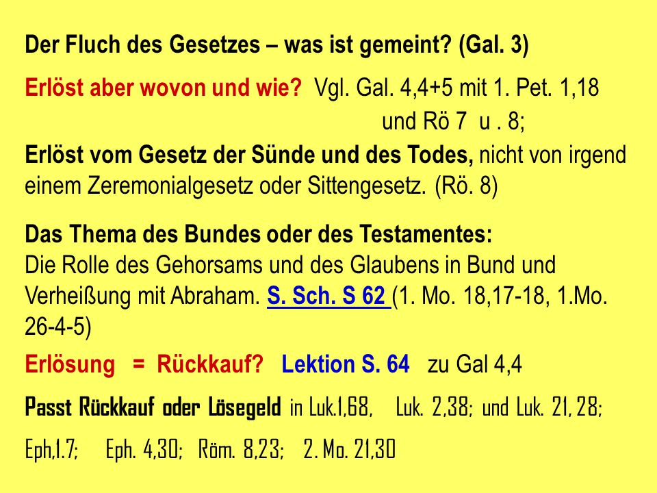 Der Fluch des Gesetzes – was ist gemeint (Gal. 3)