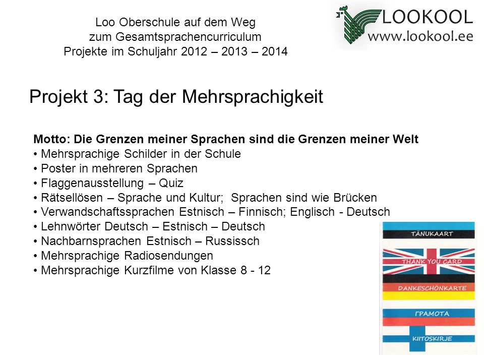 Projekt 3: Tag der Mehrsprachigkeit