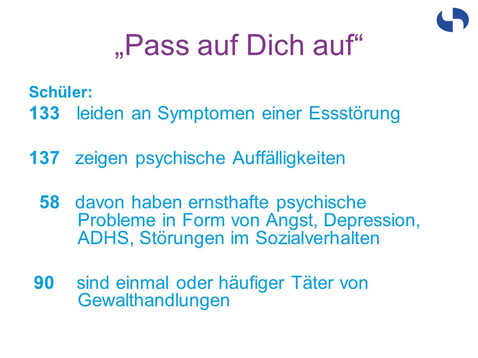 „Pass auf Dich auf 133 leiden an Symptomen einer Essstörung
