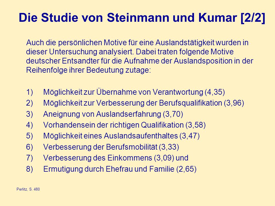 Die Studie von Steinmann und Kumar [2/2]