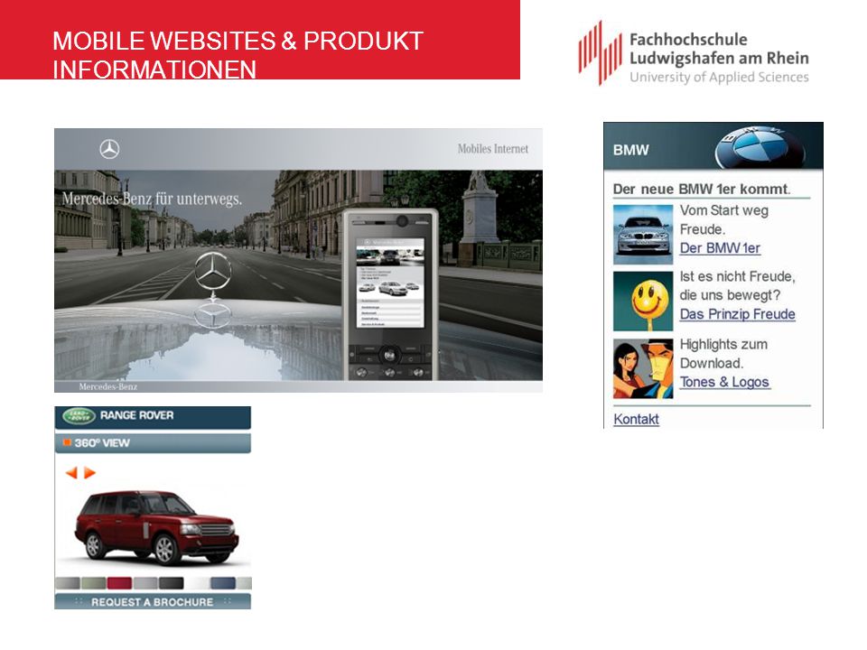 MOBILE WEBSITES & PRODUKT INFORMATIONEN