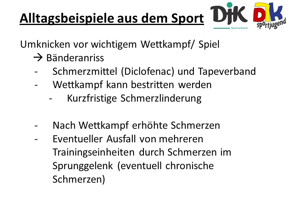Alltagsbeispiele aus dem Sport