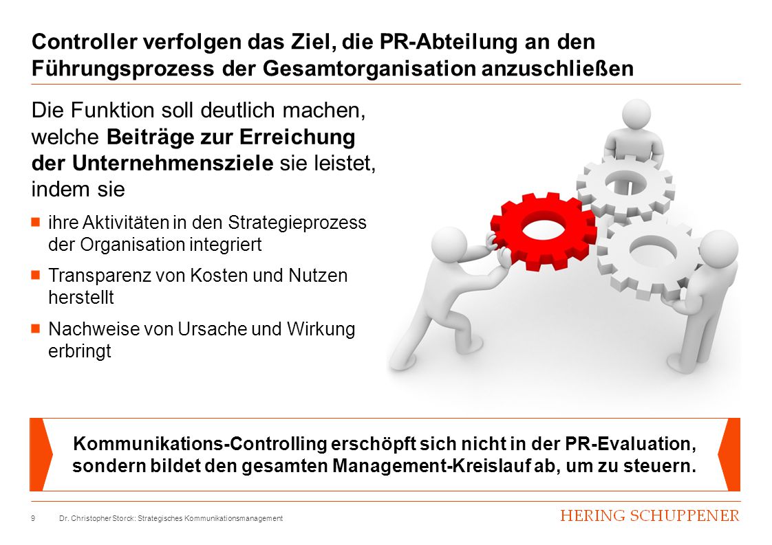 Controller verfolgen das Ziel, die PR-Abteilung an den Führungsprozess der Gesamtorganisation anzuschließen