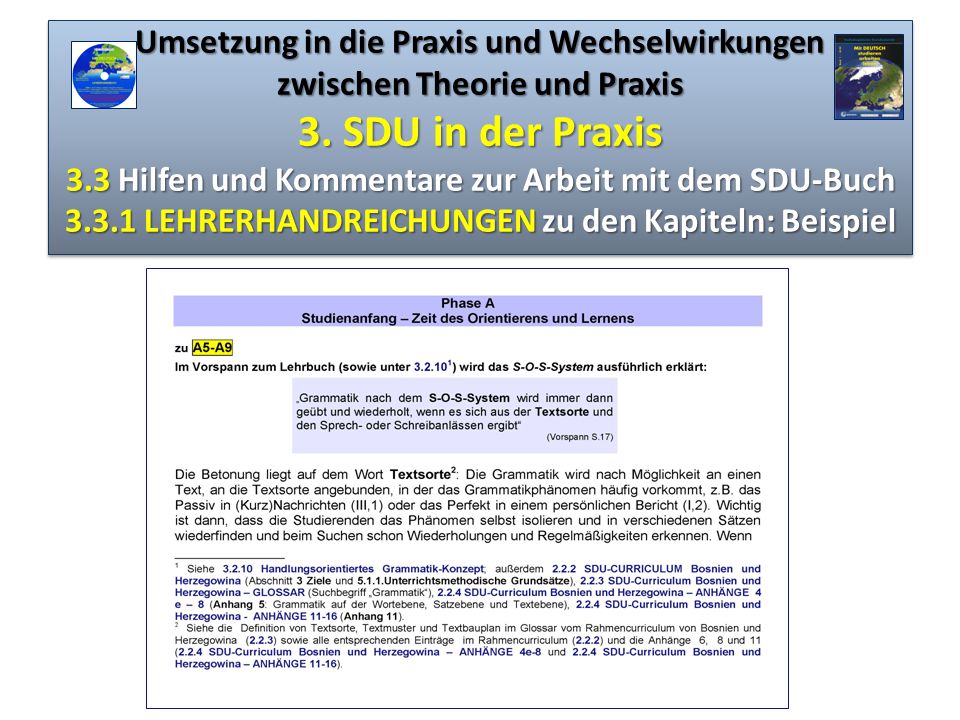 Umsetzung in die Praxis und Wechselwirkungen zwischen Theorie und Praxis 3.