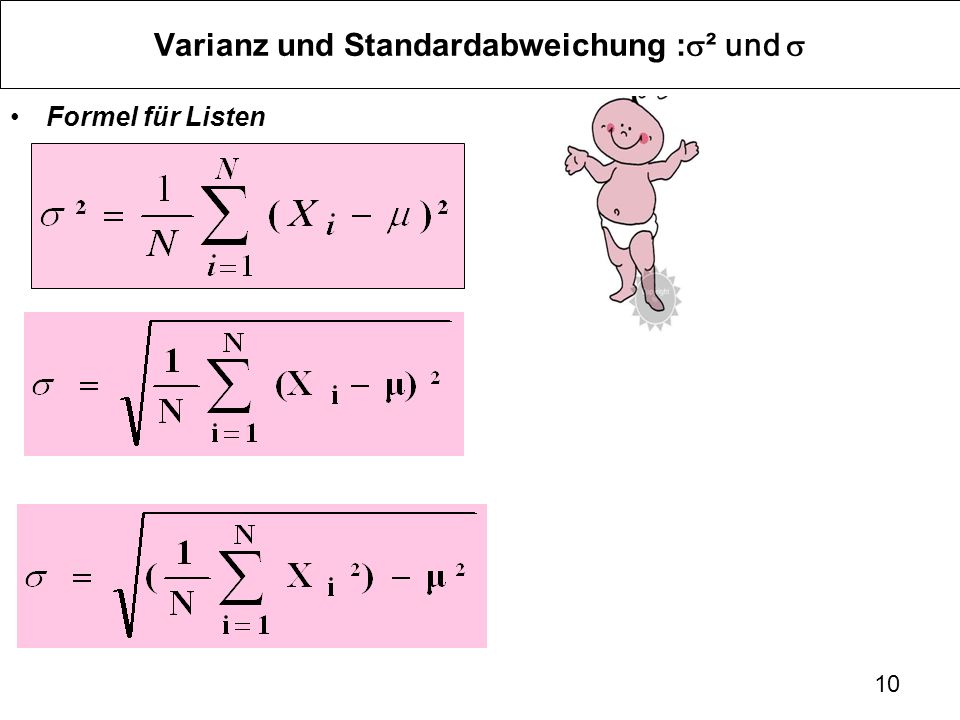 Varianz und Standardabweichung :s² und s