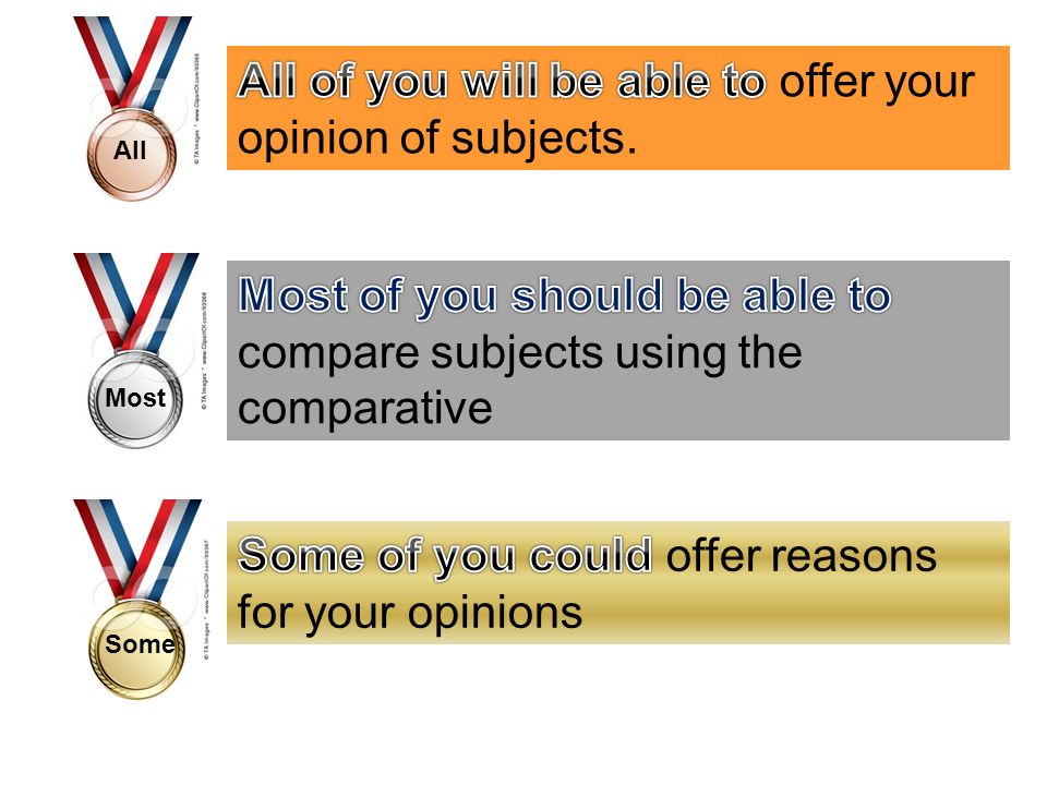All of you will be able to offer your opinion of subjects.