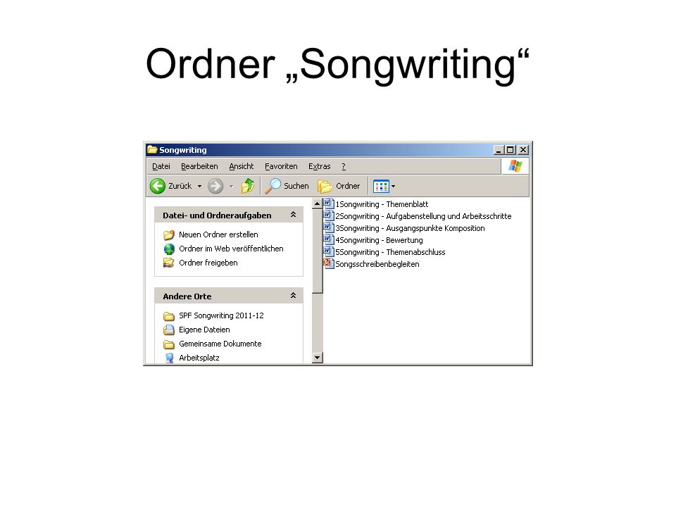 Ordner „Songwriting