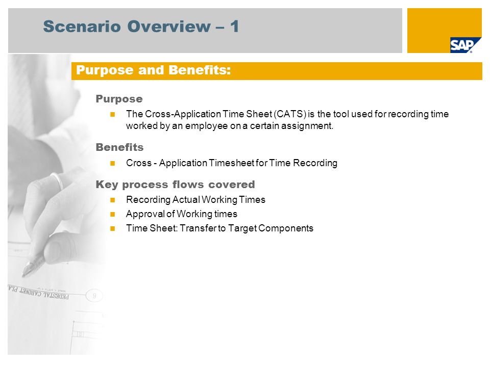 Scenario Overview – 1 Purpose and Benefits: Purpose Benefits