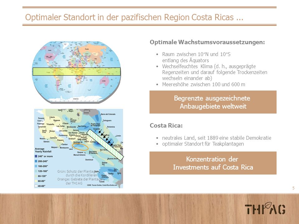 Optimaler Standort in der pazifischen Region Costa Ricas ...