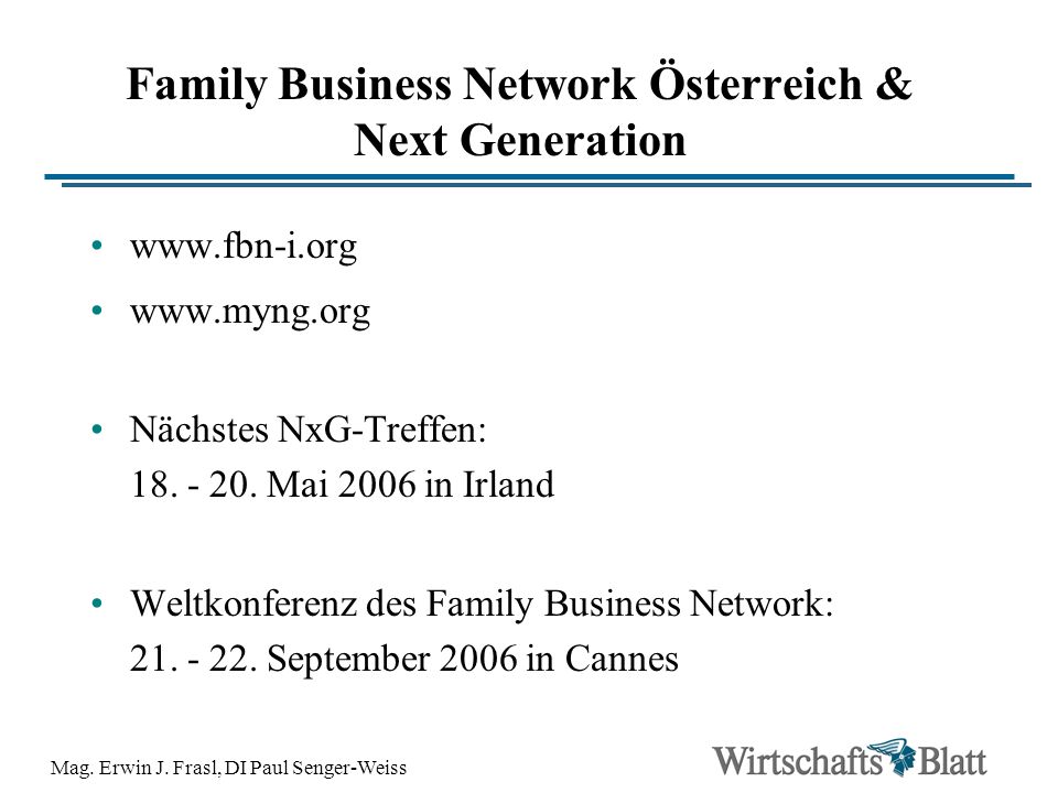 Family Business Network Österreich & Next Generation