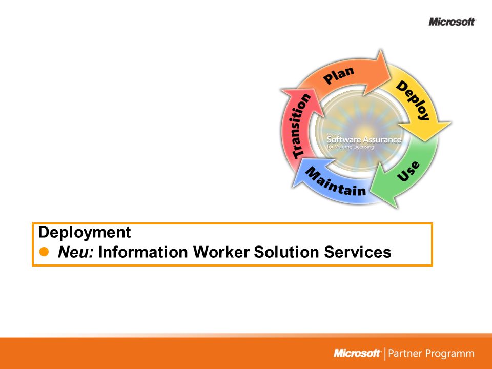 Deployment Neu: Information Worker Solution Services