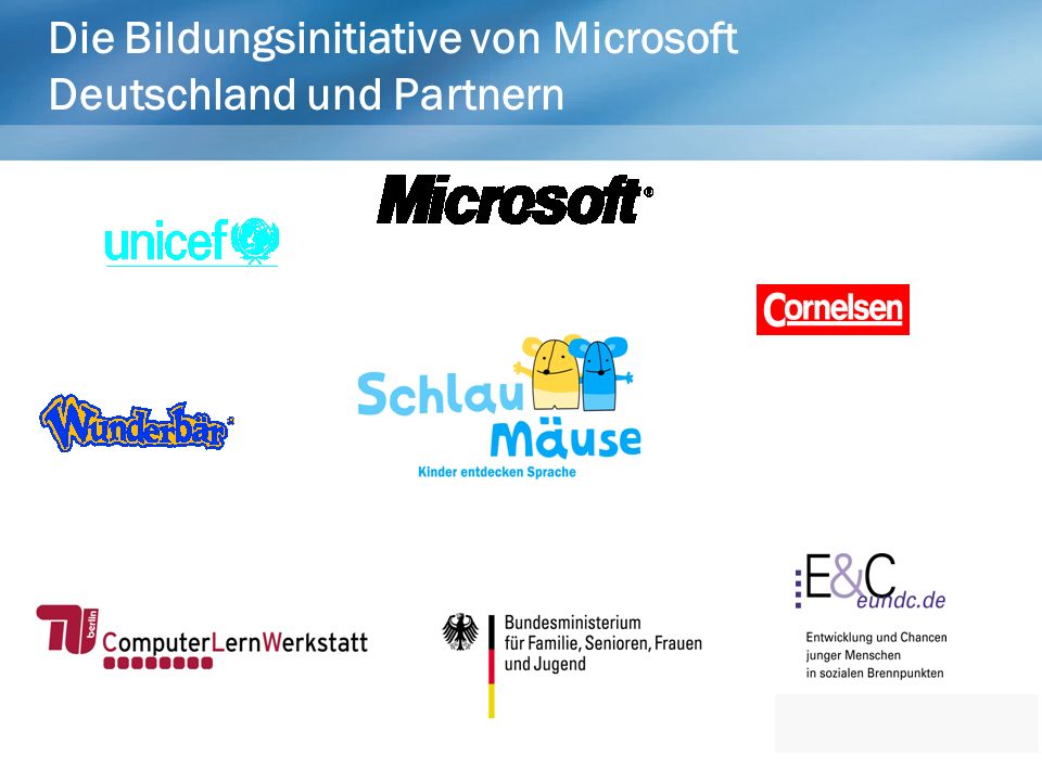 Die Bildungsinitiative von Microsoft Deutschland und Partnern
