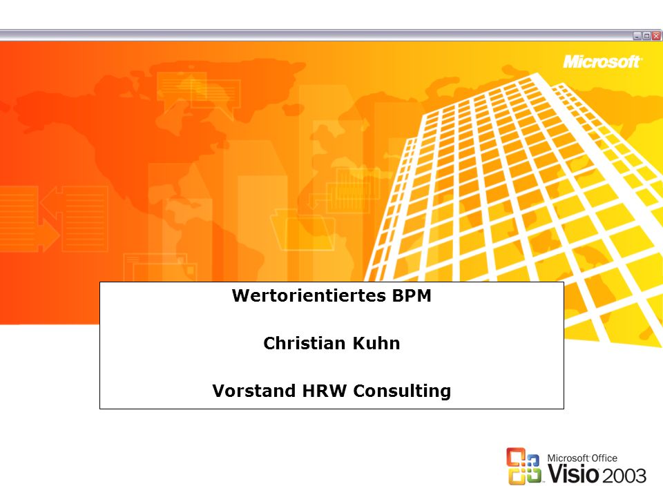 Wertorientiertes BPM Christian Kuhn Vorstand HRW Consulting