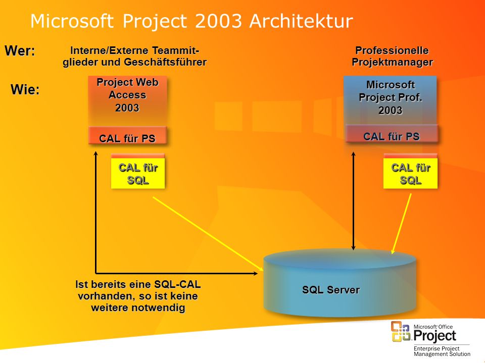 Microsoft Project 2003 Architektur
