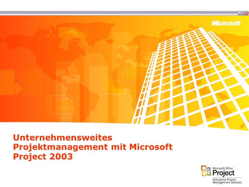 Unternehmensweites Projektmanagement mit Microsoft Project 2003