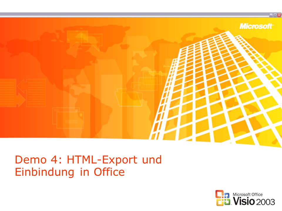 Demo 4: HTML-Export und Einbindung in Office