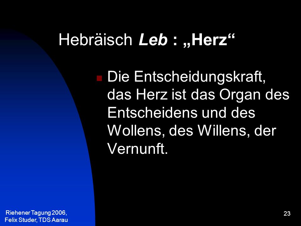 Riehener Tagung 2006, Felix Studer, TDS Aarau