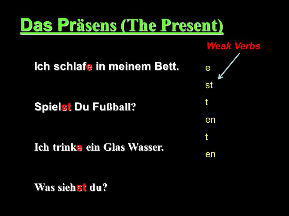 Das Präsens (The Present)