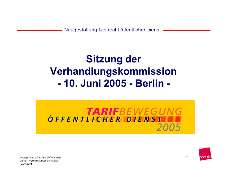 Sitzung der Verhandlungskommission Juni Berlin -