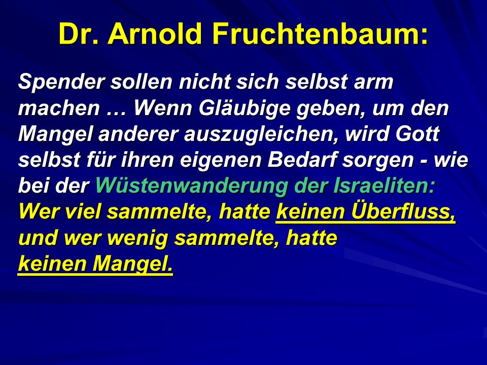 Dr. Arnold Fruchtenbaum: