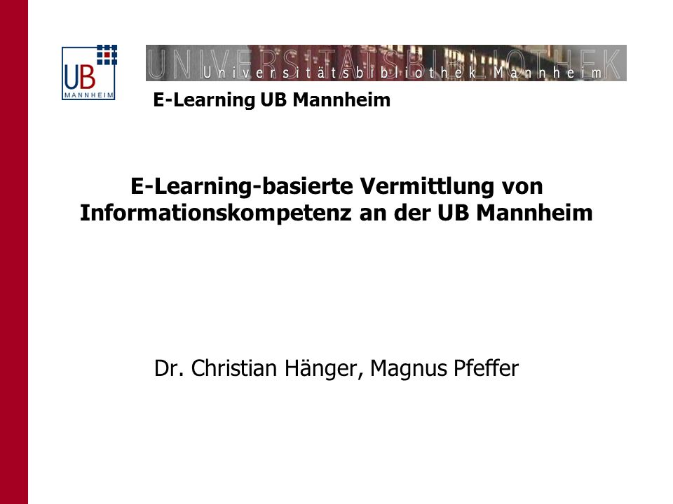 Dr. Christian Hänger, Magnus Pfeffer