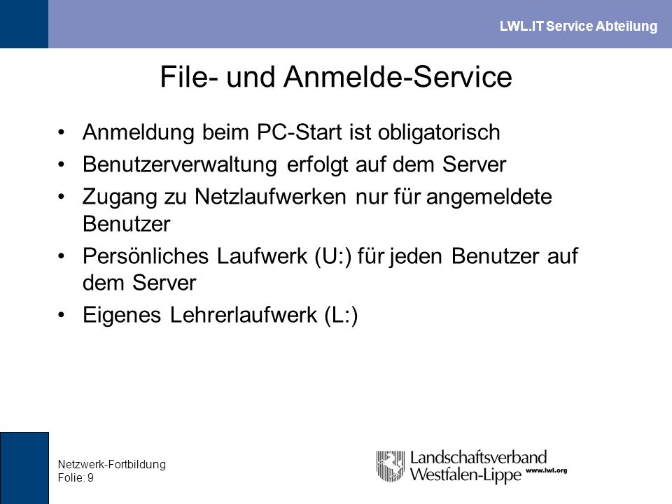 File- und Anmelde-Service