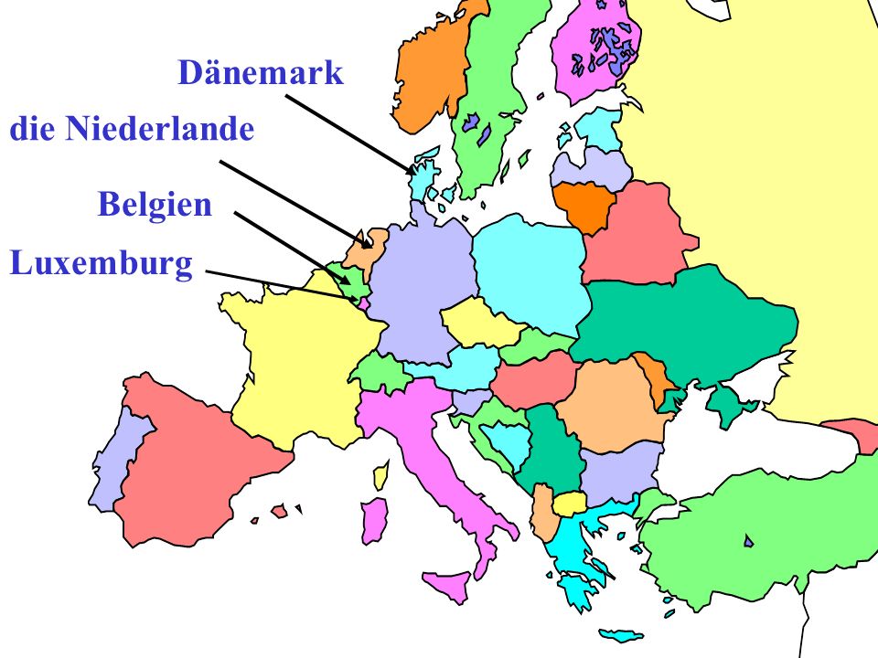 Dänemark die Niederlande Belgien Luxemburg
