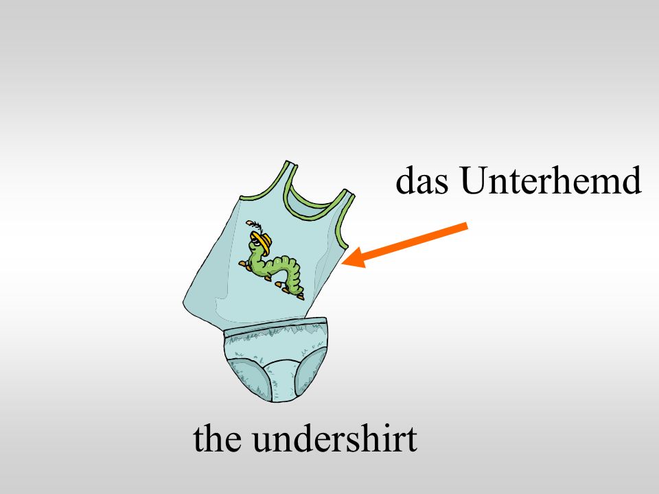 das Unterhemd the undershirt
