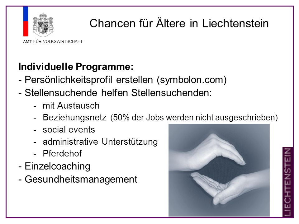 Chancen für Ältere in Liechtenstein