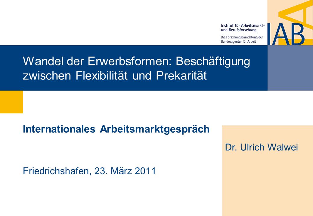 Internationales Arbeitsmarktgespräch Friedrichshafen, 23. März 2011