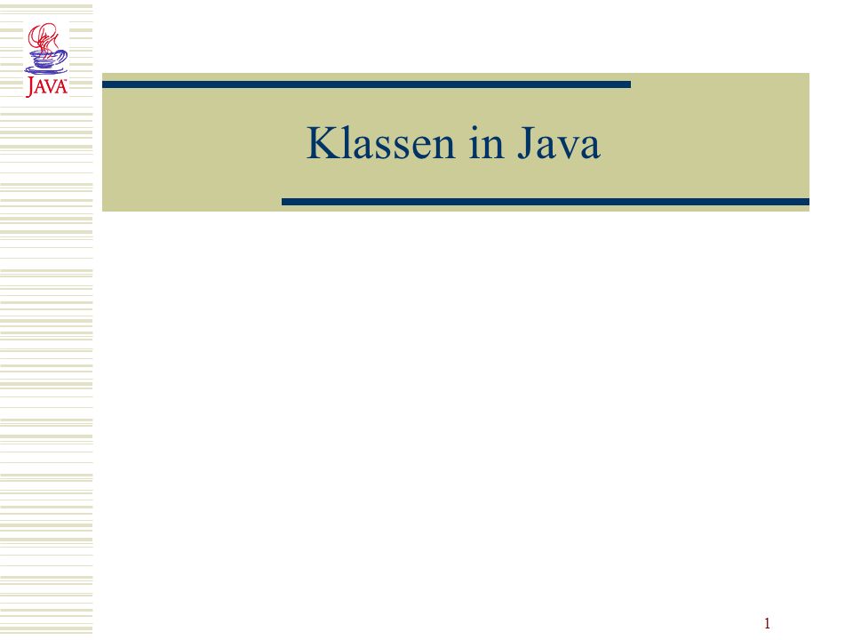 Klassen in Java