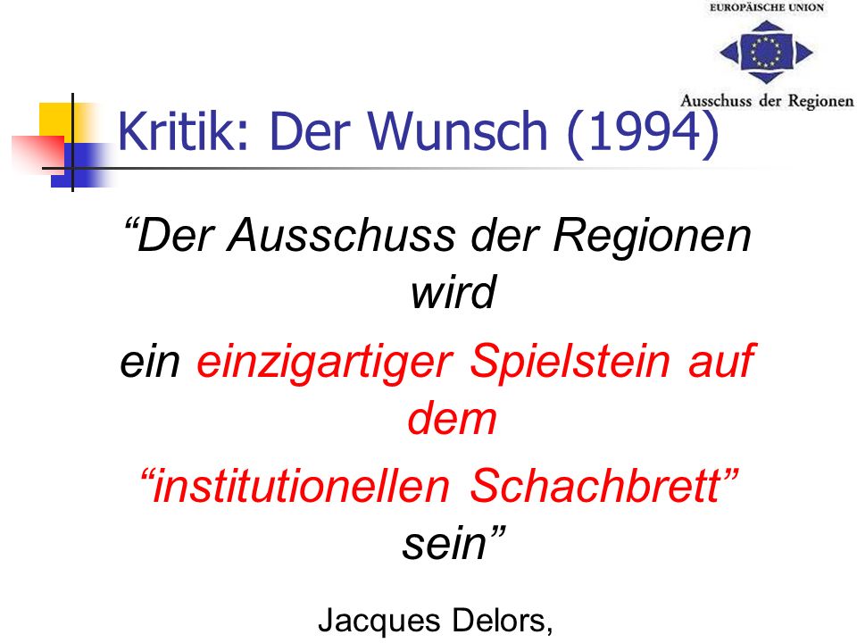 Kritik: Der Wunsch (1994) Der Ausschuss der Regionen wird