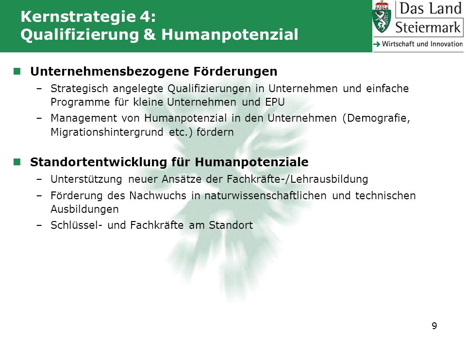 Kernstrategie 4: Qualifizierung & Humanpotenzial