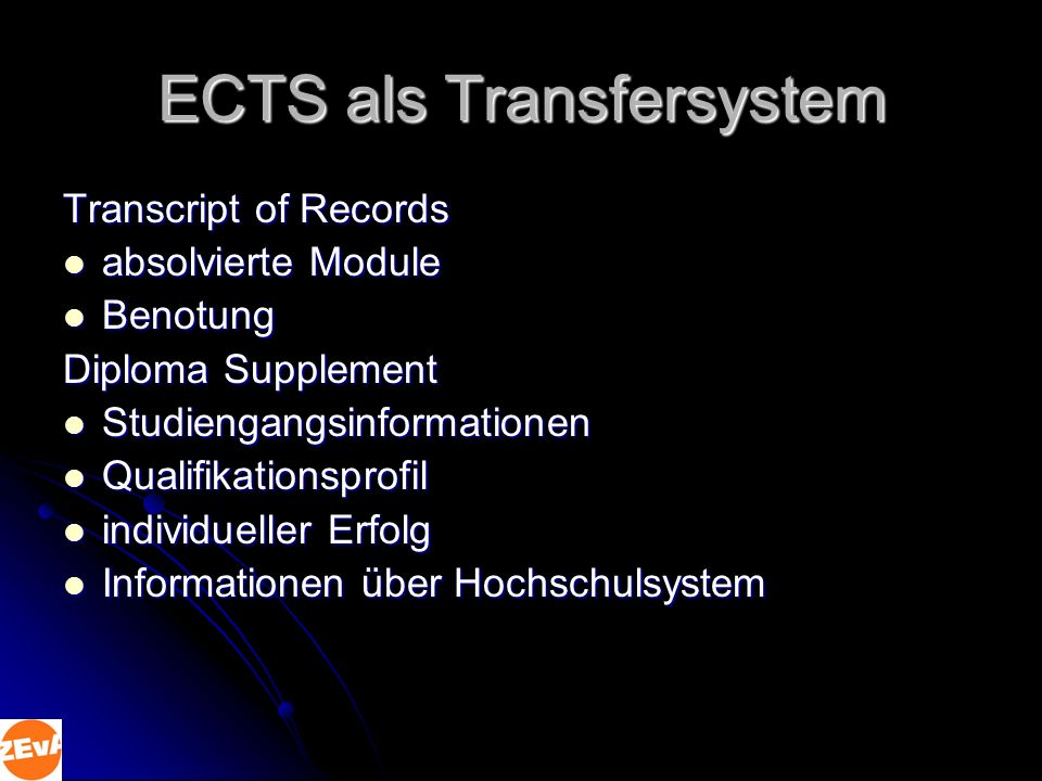 ECTS als Transfersystem