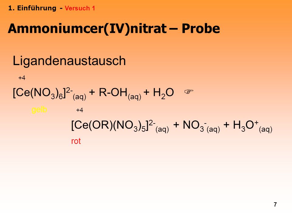 Ammoniumcer(IV)nitrat – Probe