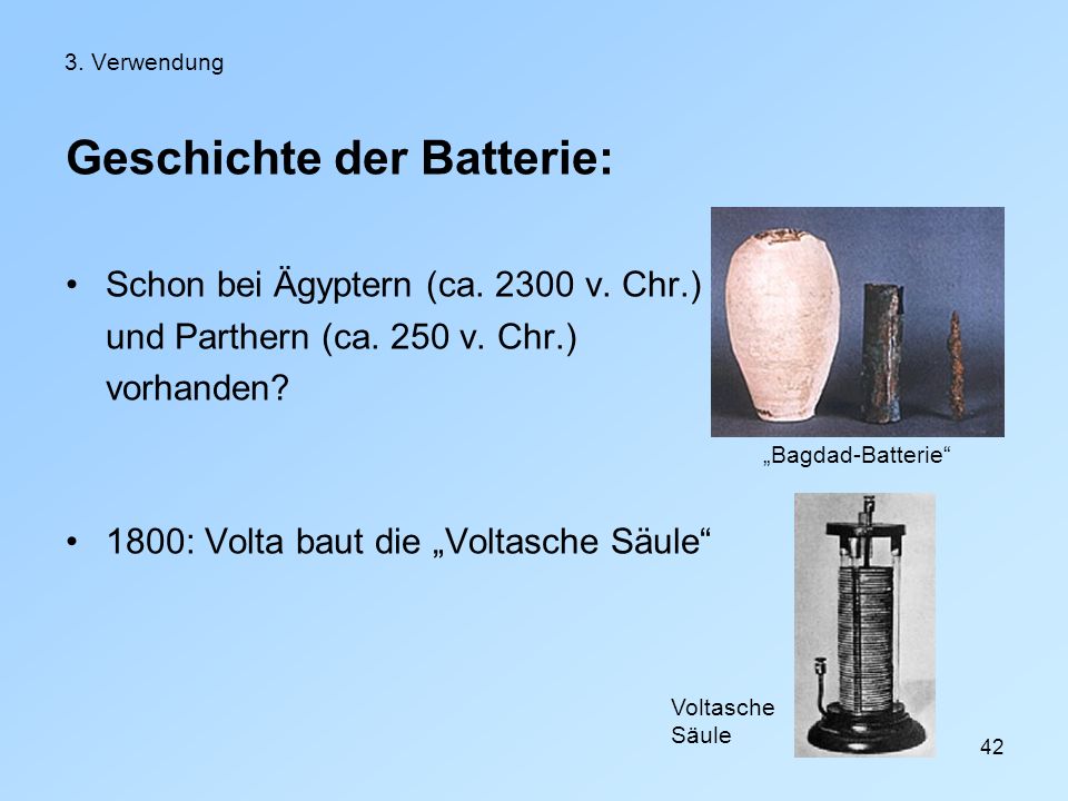 Geschichte der Batterie: