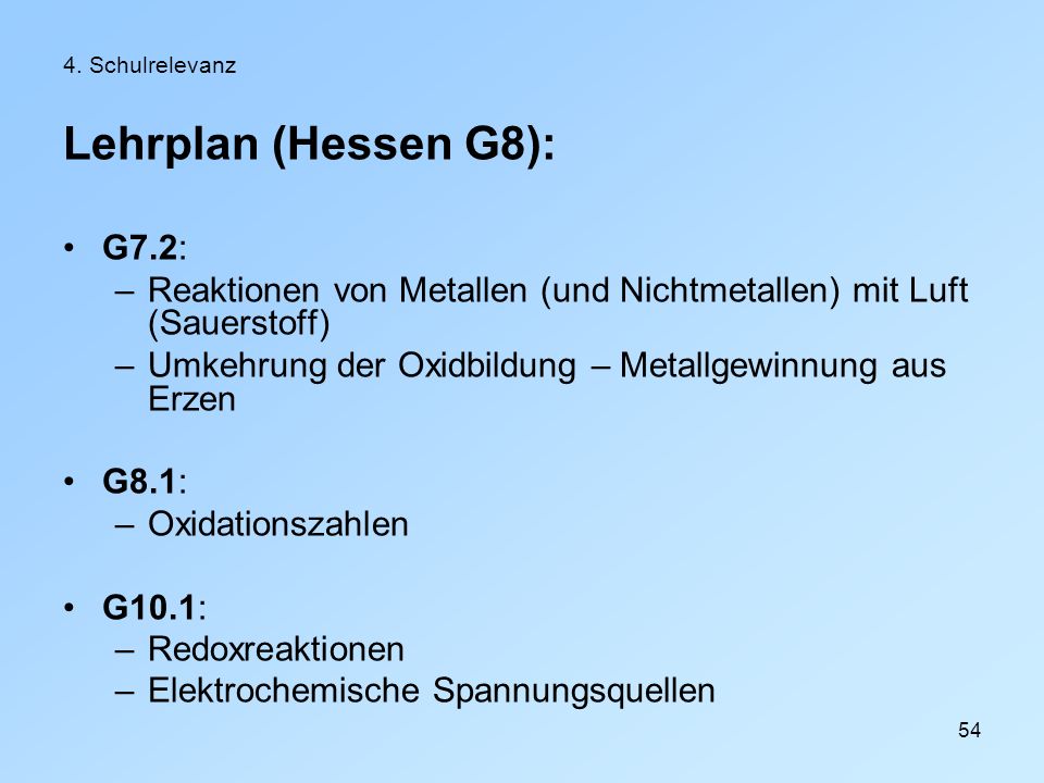 Lehrplan (Hessen G8): G7.2:
