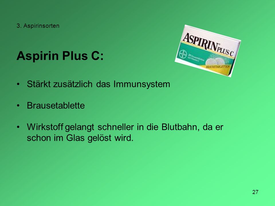 Aspirin Plus C: Stärkt zusätzlich das Immunsystem Brausetablette