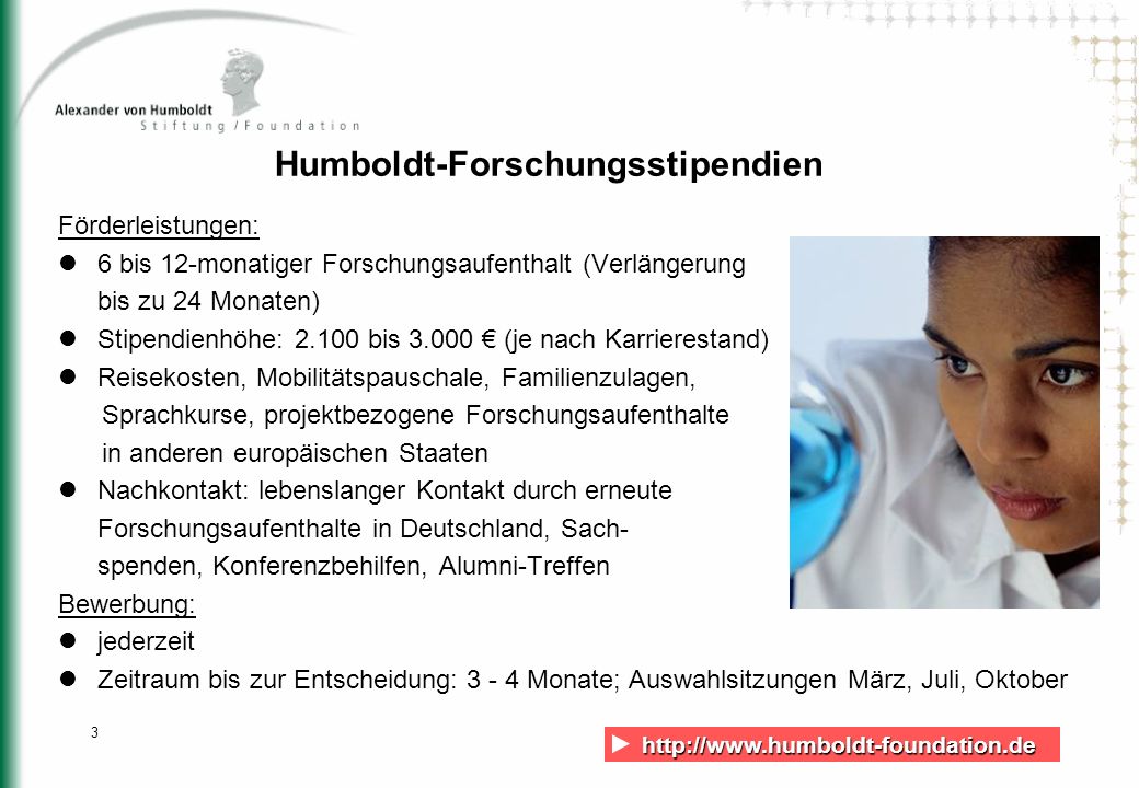 Humboldt-Forschungsstipendien