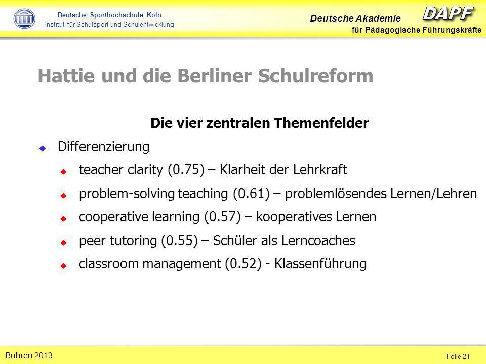 Hattie und die Berliner Schulreform
